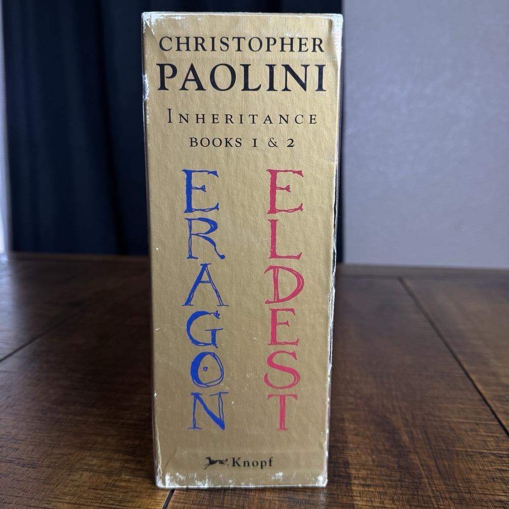 Christopher Paolini Inheritance Box Set Edition 1&2 Eragon Eldest Slipcase - Picture 3 of 6